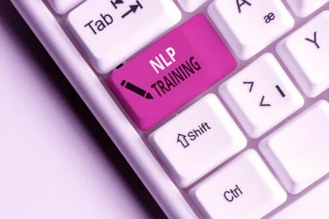 Handwriting text Nlp Training. Concept meaning the study of the structure of 스톡 사진