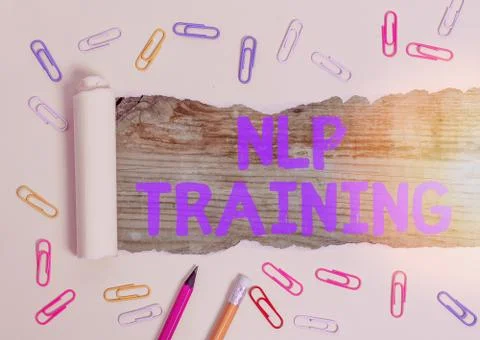 Handwriting text Nlp Training. Concept meaning the study of the structure of 스톡 사진