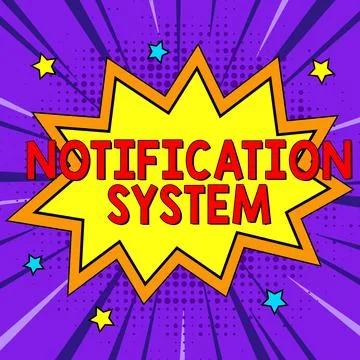 Handwriting text Notification System. Business concept Do not forget to be Stock Illustration