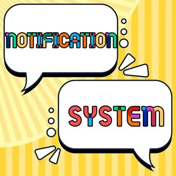 Handwriting text Notification System. Business overview Do not forget to be Stock Illustration