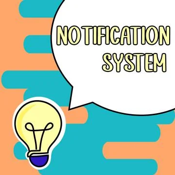 Handwriting text Notification System. Business approach Do not forget to be Stock Illustration