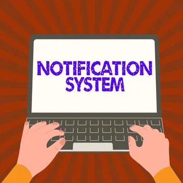 Handwriting text Notification System. Internet Concept Do not forget to be Stock Illustration