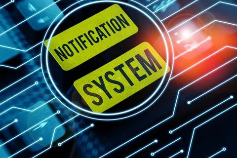 Handwriting text Notification System. Word Written on Do not forget to be Foto stock
