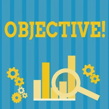 Handwriting text Objective. Concept meaning Goal planned to be achieved Desired Stock Illustration