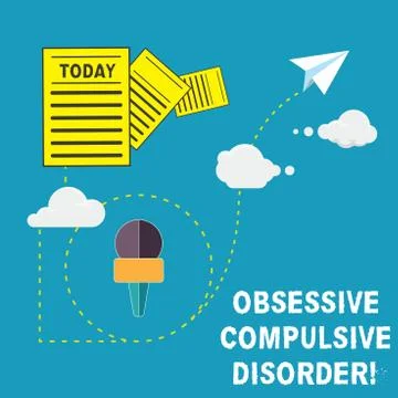 Handwriting text Obsessive Compulsive Disorder. Concept meaning Person has イラスト素材