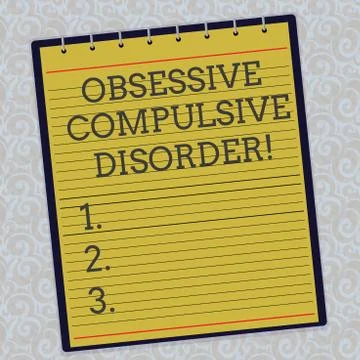 Handwriting text Obsessive Compulsive Disorder. Concept meaning Person has Stock Illustration