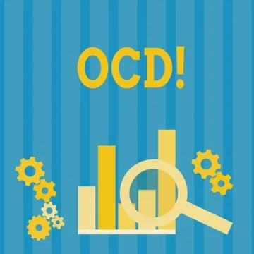 Handwriting text Ocd. Concept meaning Obsessive Compulsive Disorder Illustrazione stock