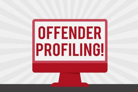 Handwriting text Offender Profiling. Concept meaning Develop profiles for Stockillustratie
