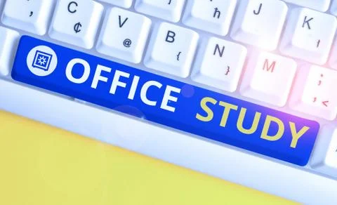 Handwriting text Office Study. Concept meaning any location or venue where a Foto stock