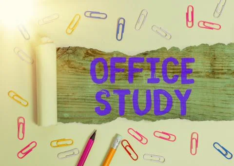 Handwriting text Office Study. Concept meaning any location or venue where Stock Photos