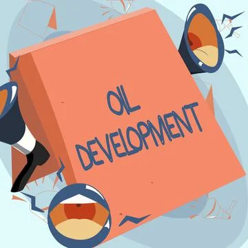 Handwriting text Oil Development. Internet Concept act or process of exploring Stock Illustration