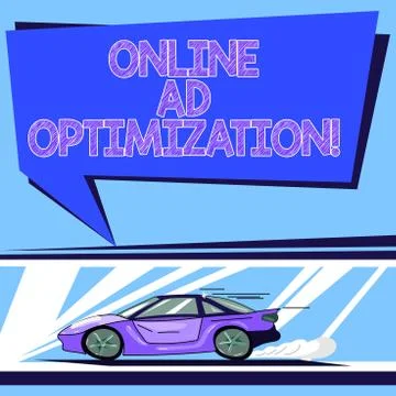 Handwriting text Online Ad Optimization. Concept meaning Improving the Stock Illustration