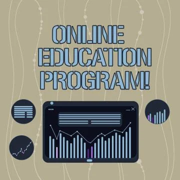 Handwriting text Online Education Program. Concept meaning Distance learning Stock Illustration