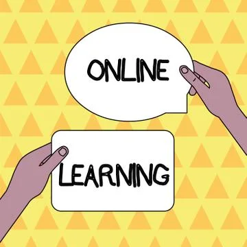 Handwriting text Online Learning. Concept meaning Larning with the assistance of イラスト素材
