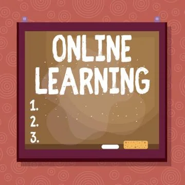 Handwriting text Online Learning. Concept meaning educational tool based on and 스톡 일러스트