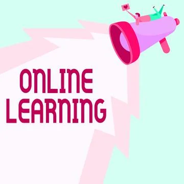 Handwriting text Online Learning. Concept meaning Larning with the assistance of Stockillustratie