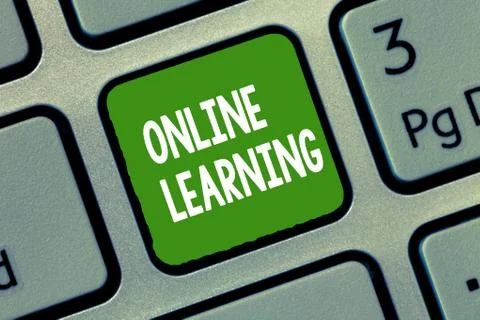 Handwriting text Online Learning. Concept meaning Larning with the assistance of 写真素材