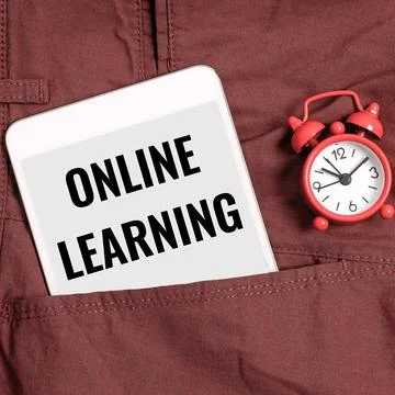 Handwriting text Online Learning. Concept meaning Larning with the assistance of 写真素材