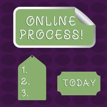 Handwriting text Online Process. Concept meaning An automated way to enter and 스톡 일러스트