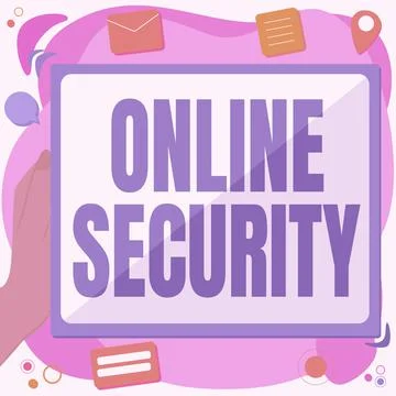 Handwriting text Online Security. Conceptual photo act of ensuring the security イラスト素材