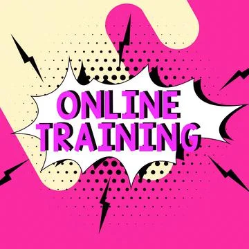 Handwriting text Online Training. Internet Concept certain skill is only taught Stock Illustration