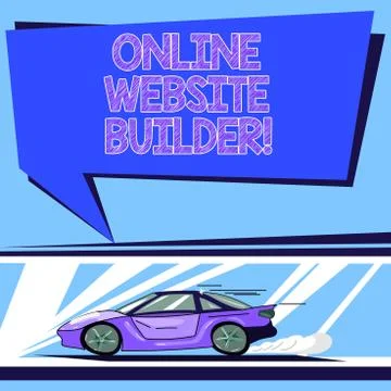 Handwriting text Online Website Builder. Concept meaning Program or tool that Illustrazione stock