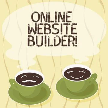 Handwriting text Online Website Builder. Concept meaning Program or tool that Illustrazione stock