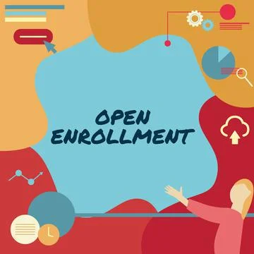 Handwriting text Open Enrollment. Internet Concept The yearly period when Stock-Illustration