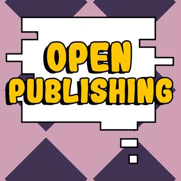 Handwriting text Open Publishing. Conceptual photo online access to many public Stock Illustration