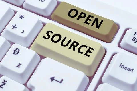 Handwriting text Open Source. Conceptual photo denoting software which original Foto stock