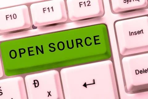 Handwriting text Open Source. Conceptual photo denoting software which original 스톡 사진