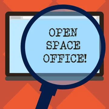 Handwriting text Open Space Office. Concept meaning minimizes use of small Stock Illustration