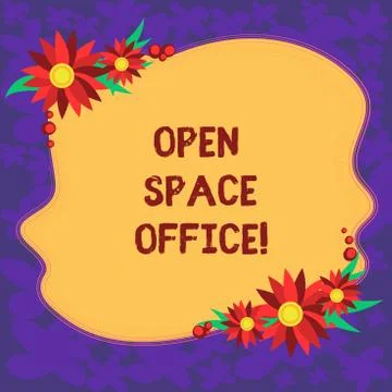 Handwriting text Open Space Office. Concept meaning minimizes use of small Stock Illustration