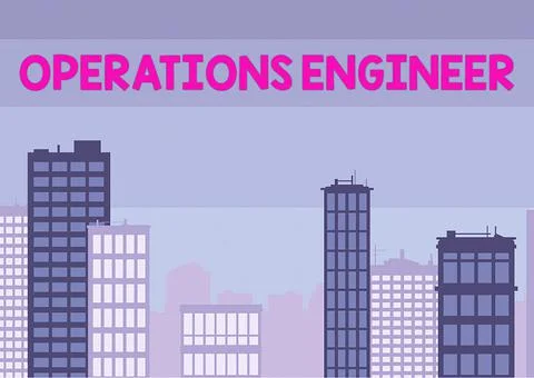Handwriting text Operations Engineer. Business idea analyze and design operation Illustrazione stock