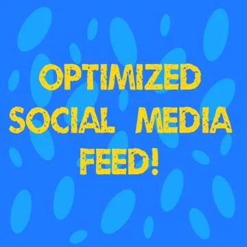 Handwriting text Optimized Social Media Feed. Concept meaning Search engine 库存插图