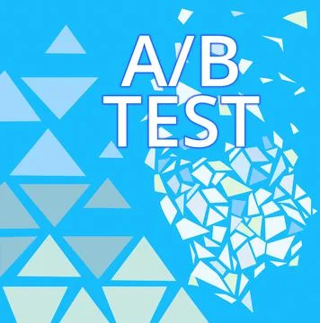 Handwriting text A Or B Test. Business overview test to determine consumers 스톡 일러스트