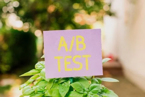 Handwriting text A Or B Test. Concept meaning test to determine consumers prefer Foto stock