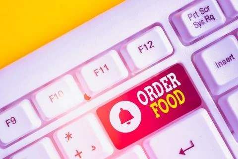Handwriting text Order Food. Concept meaning the process of requesting a Stock-Fotos