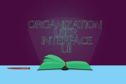 Handwriting text Organization User Interface Ui. Concept meaning Online Website 스톡 일러스트