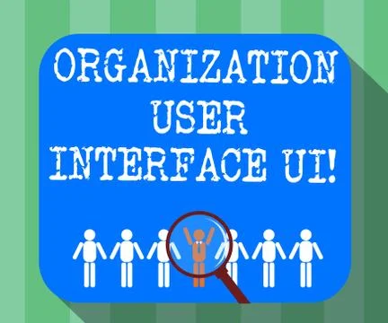 Handwriting text Organization User Interface Ui. Concept meaning Online Website 스톡 일러스트
