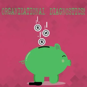Handwriting text Organizational Diagnostics. Concept meaning effective ways d Illustrazione stock