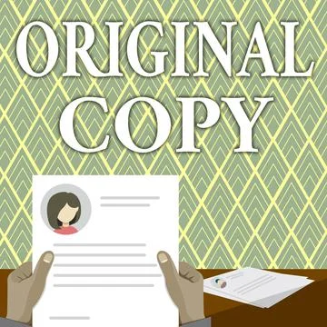 Handwriting text Original Copy. Internet Concept Main Script Unprinted Branded イラスト素材