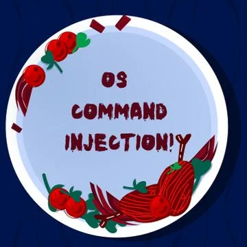Handwriting text Os Comanalysisd Injection. Concept meaning Attack technique 库存插图