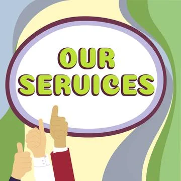Handwriting text Our Services. Internet Concept The occupation or function of Stock Illustration