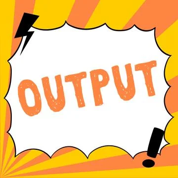 Handwriting text Output. Internet Concept the final result of something or how Illustrazione stock