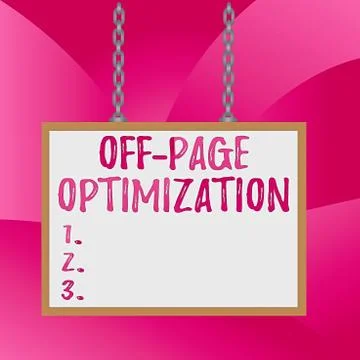 Handwriting text Off Page Optimization. Concept meaning Website External Process 库存插图