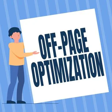 Handwriting text Off Page Optimization. Conceptual photo Website External 스톡 일러스트