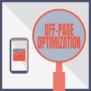 Handwriting text Off Page Optimization. Word Written on Website External Process 库存插图