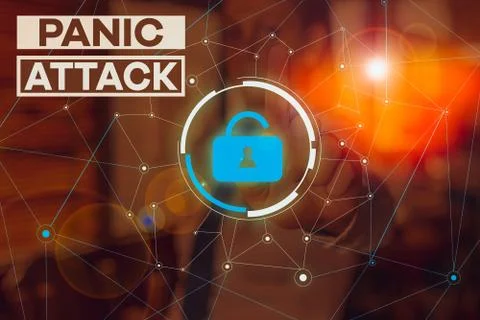 Handwriting text Panic Attack. Concept meaning sudden periods of intense fear Stock Photos