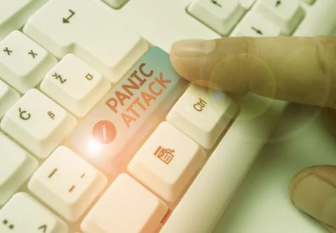 Handwriting text Panic Attack. Concept meaning sudden periods of intense fear Stock Photos
